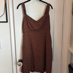 Old Navy Brown Polka Dot Mini Dress